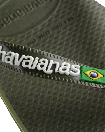 Havaianas Basil Logo Flip Flops - Green
