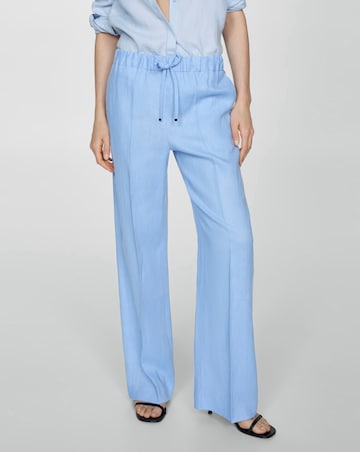 Mango Pure Linen Elastic Waist Trousers
