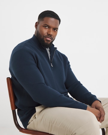 Navy Soft Touch 1/4 Zip Sweatshirt