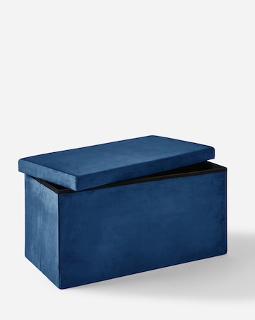 Velvet Foldable Storage Ottoman