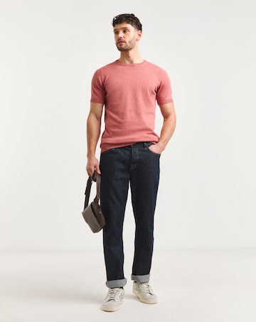 Pink Knitted Short Sleeve T Shirt