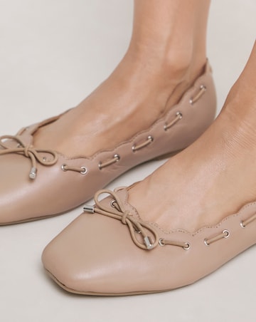 Euphoria Scalloped Edge Ballerinas - Wide Fit (E)