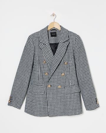 Double Breasted Boucle Blazer
