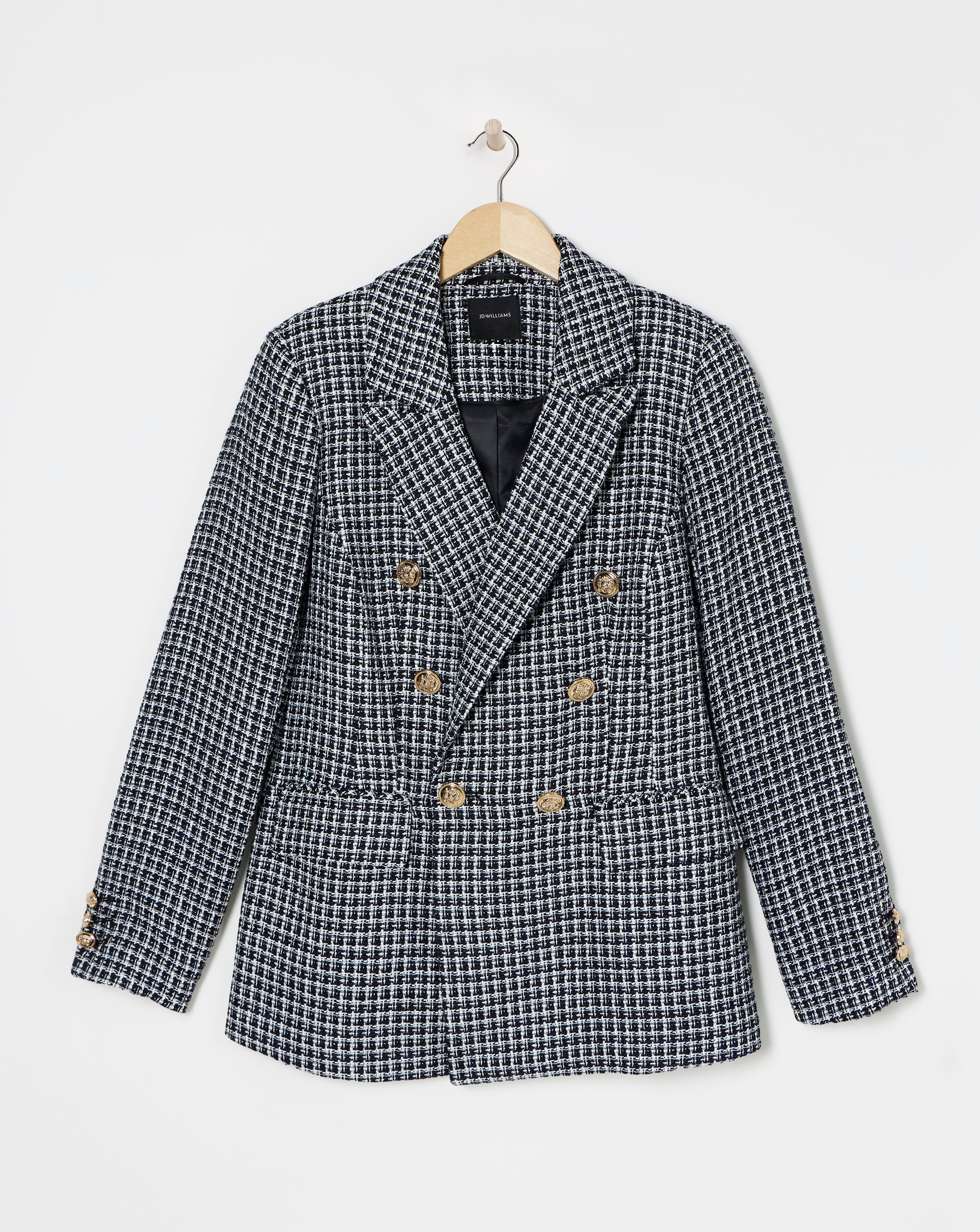 Double Breasted Boucle Blazer