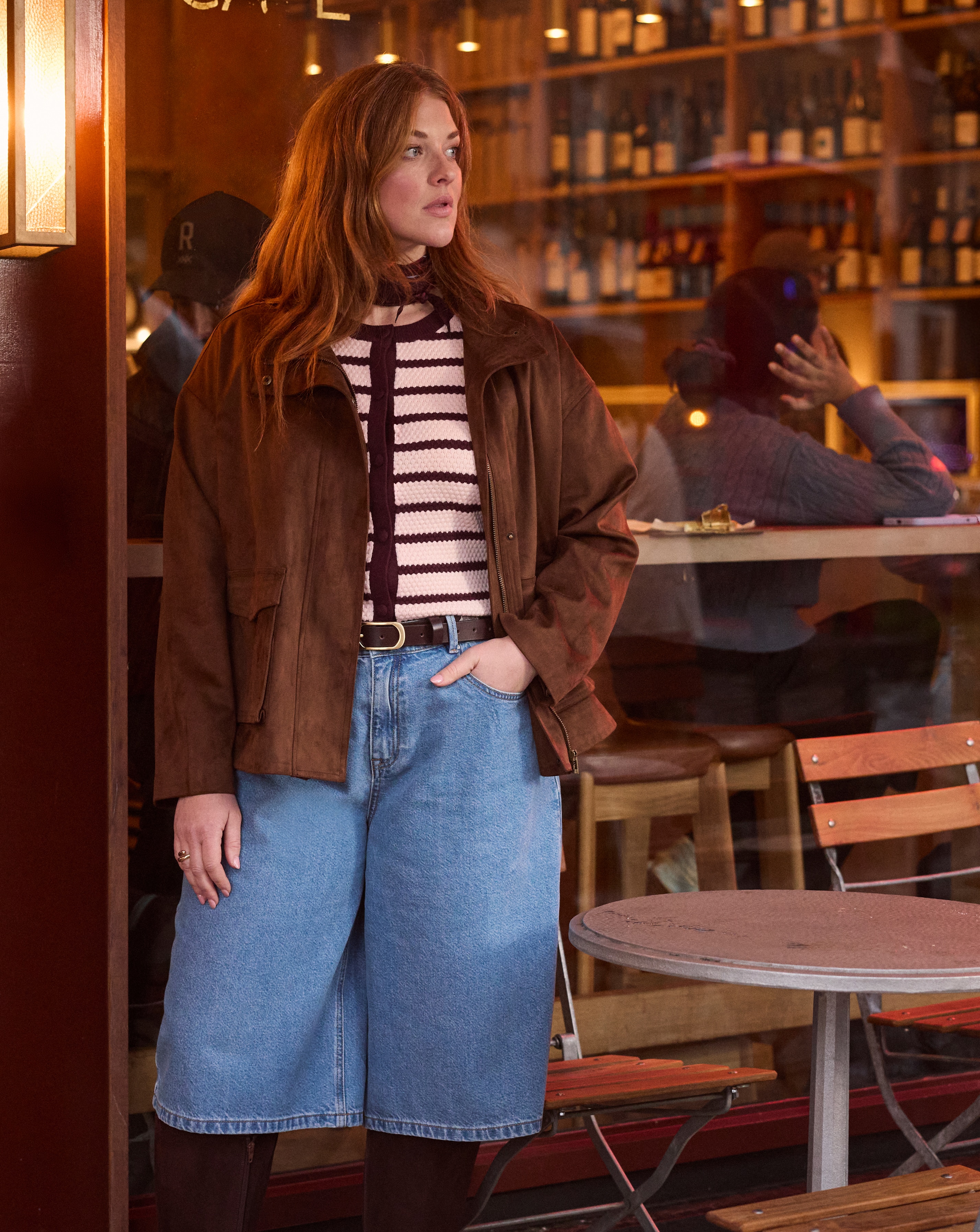 Zip Front Herringbone Jacket | JD Williams