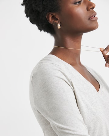 Pure Cotton 3 Pack The V Neck Long Sleeve T-Shirt