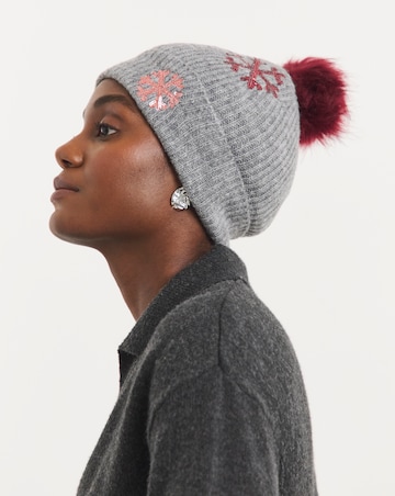 Sequin Snowflake Hat & Glove Gift Set