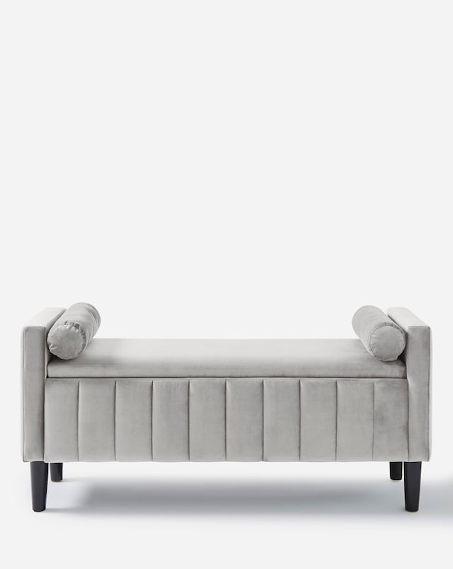 Eloise Winged Velvet Storage Ottoman