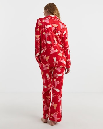 Pretty Secrets Cocktail Print Revere Pyjama Set