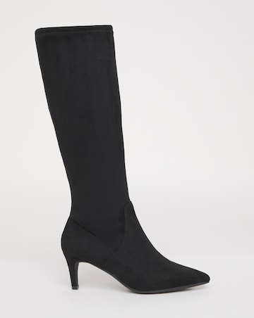 Symphony Heeled Knee High Sock Boots - Wide Fit (E) Super Curvy/Curvy Plus Calf
