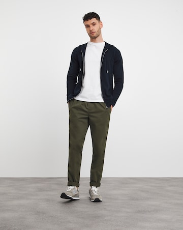 Dark Navy Cotton Knit Hoodie