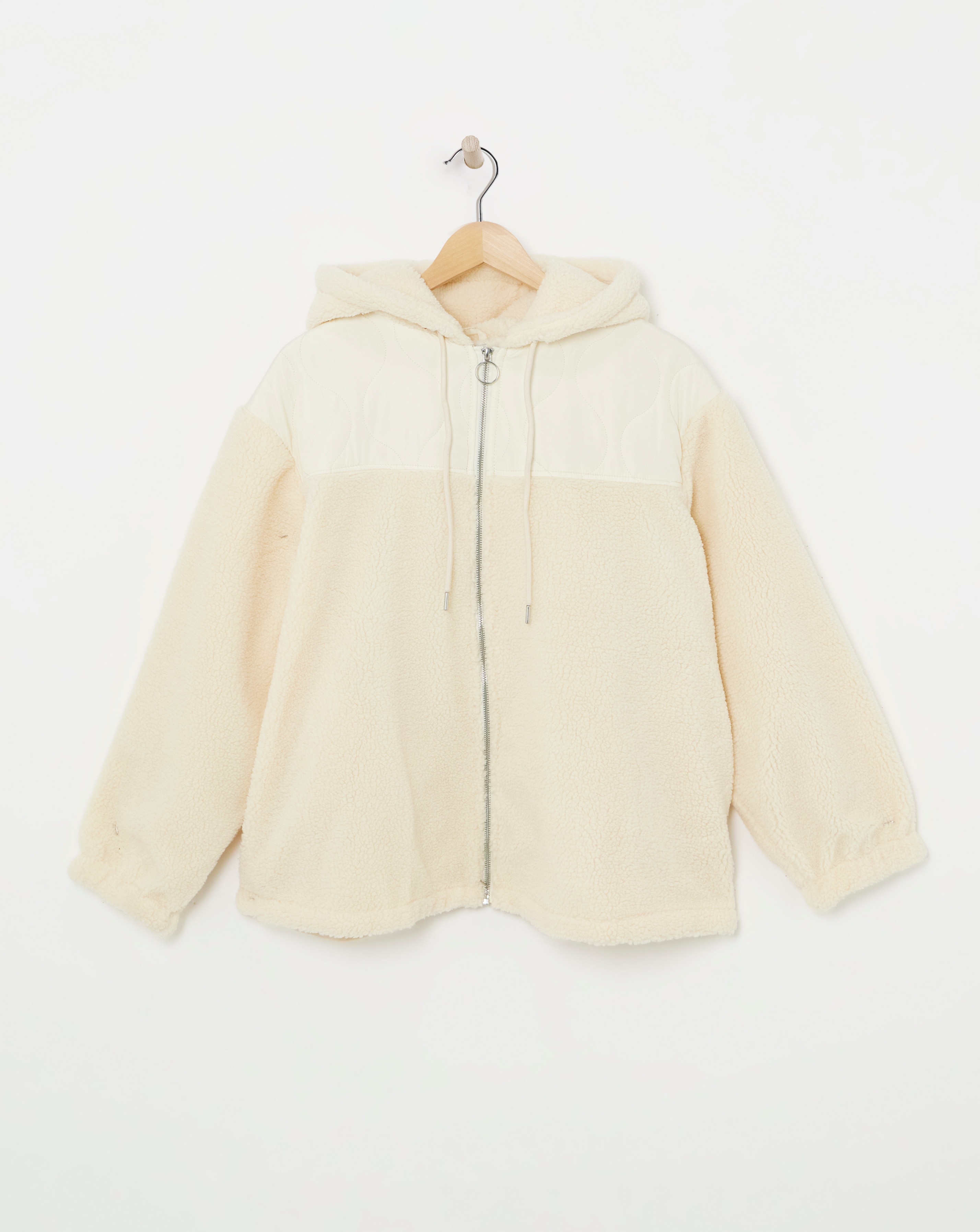 羊田　1207 Full Zip Hybrid Borg Fleece Jacket | JD Williams