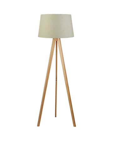 Wooden Tripod Floor Lamp