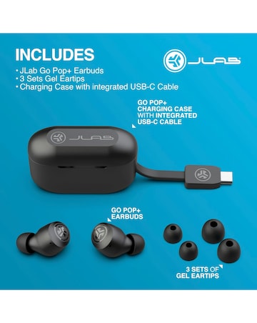 JLAB GO Air Pop True Wireless Earbuds - Black