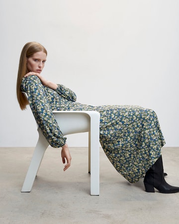 Mango Martis Printed Cut-Out Detail Dress