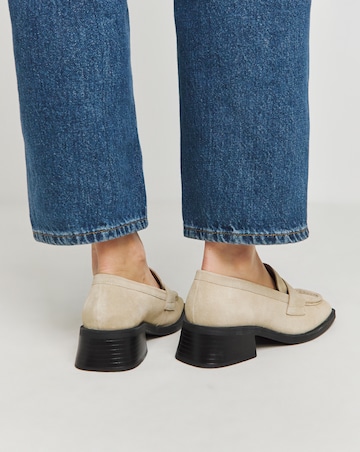 Westerly Low Block Heel Suede Loafers - Extra Wide Fit (EEE)