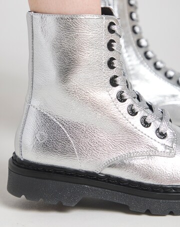 Heavenly Feet Justina Lace Up Chunky Boot Extra Wide EEE Fit