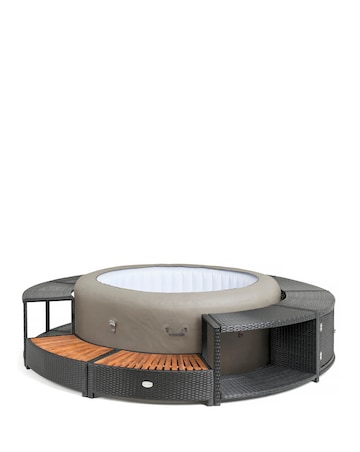 Lay-Z-Spa 200cm Round Rattan Hot Tub Surround