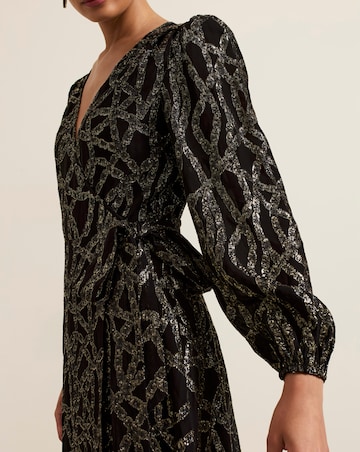 Phase Eight Jazminda Shimmer Wrap Midi Dress