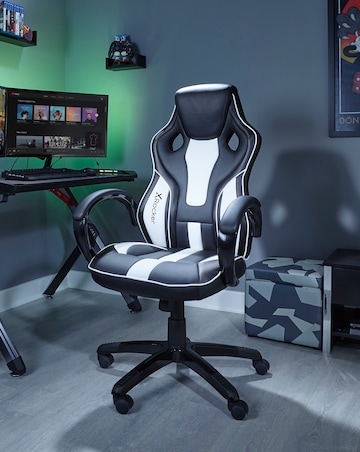 X Rocker Maverick Office Gaming Chair - Black/White