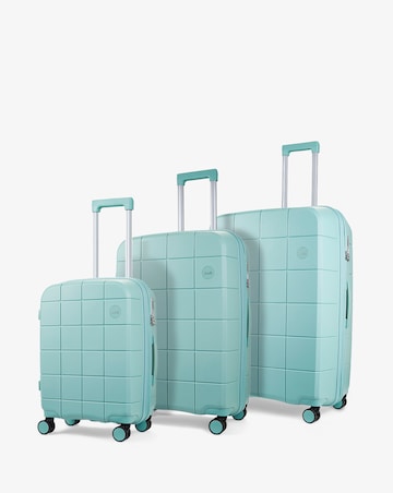Rock Pixel 3pc Suitcase Set - Pastel Green