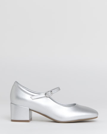 Heavenly Soles Patricia Block Heel Mary Janes - Extra Wide Fit (EEE)