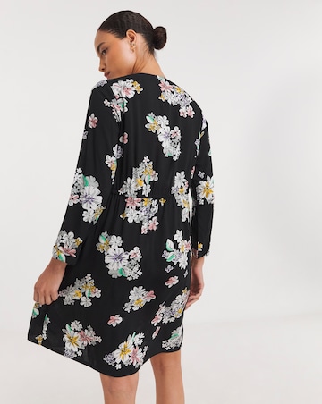 Floral Relaxed Button Through Smock Dress
