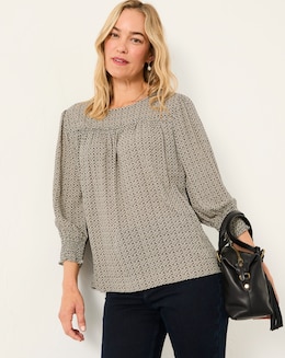 FatFace Shelley Ikat Blouse