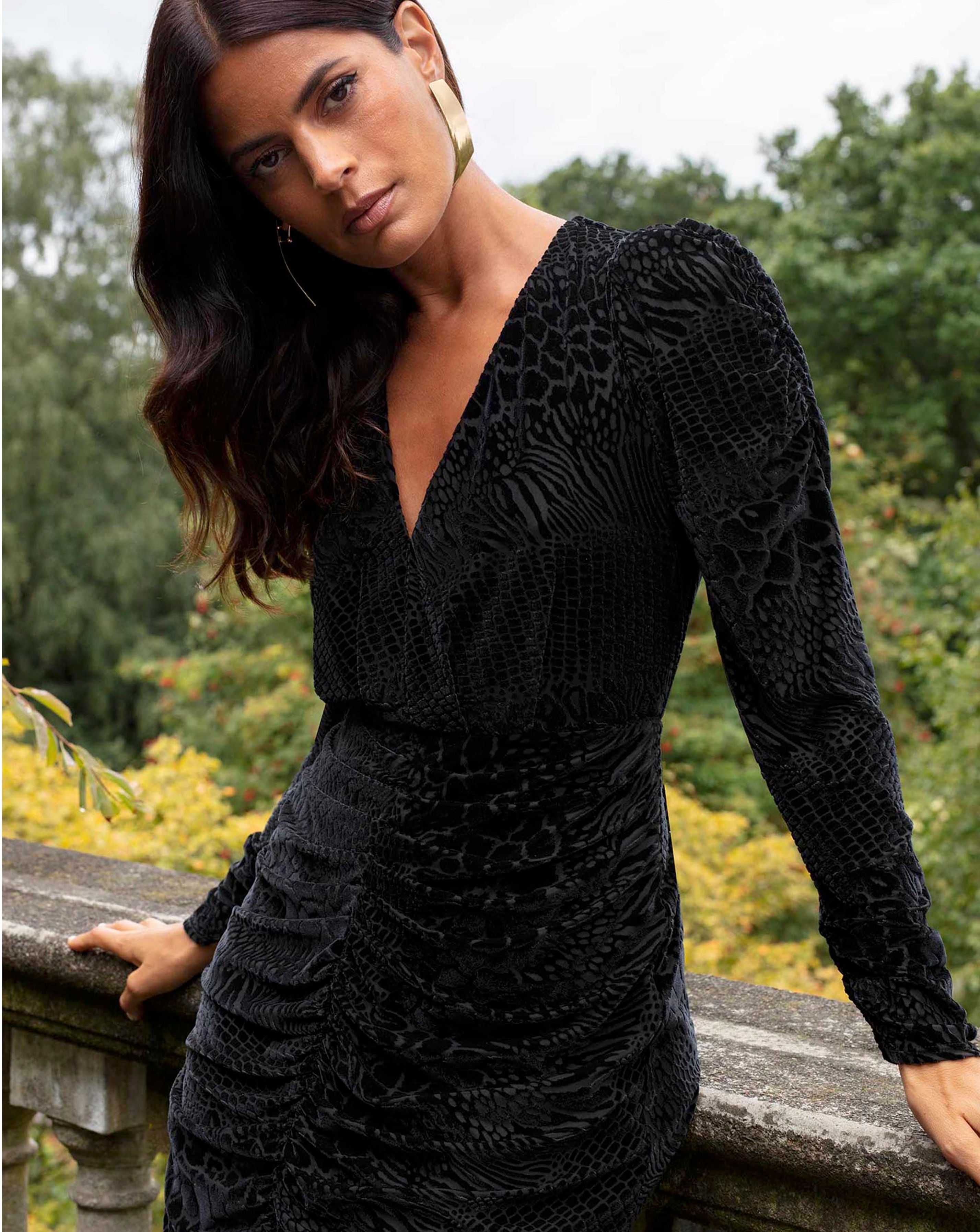 Ro&Zo Animal V Neck Midi Dress | JD Williams