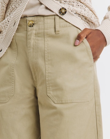 Cotton Rich Barrel Leg Trouser with Stretch
