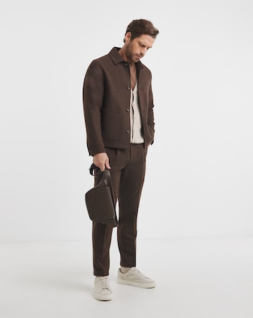 Tweed Pleat Front Tapered Trouser