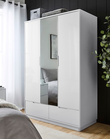 Ellia 3 Door Wardrobe with Mirror
