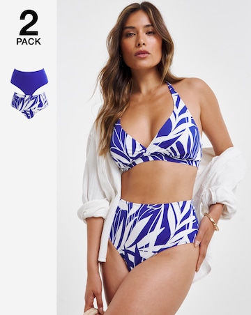 Value 2 Pack High Waist Bikini Bottoms
