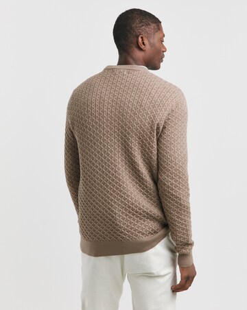 Stone Soft Touch Cable Crew Neck Jumper