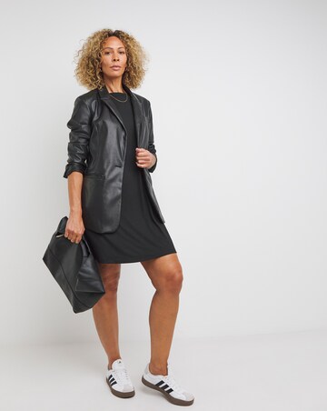Black Soft Touch Jersey A-Line Dress