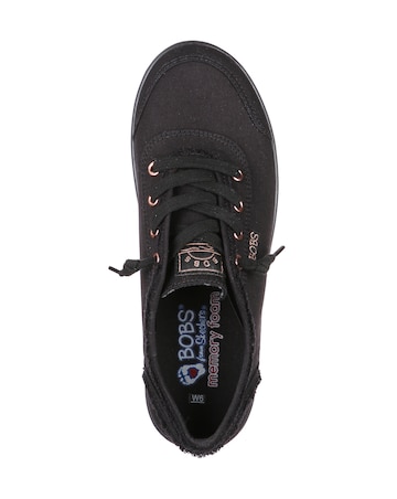 Skechers Black Bobs B Cute Canvas Lace Up- Wide Fit (E)