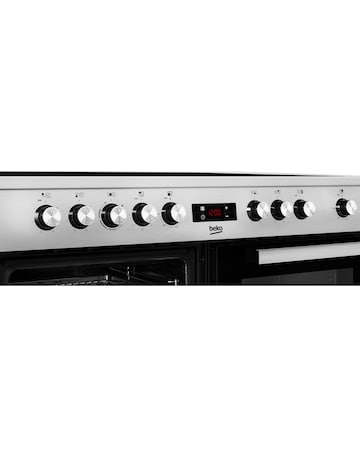 Beko KDVC100X 100cm Electric Double Oven Ceramic Hob - Stainless Steel