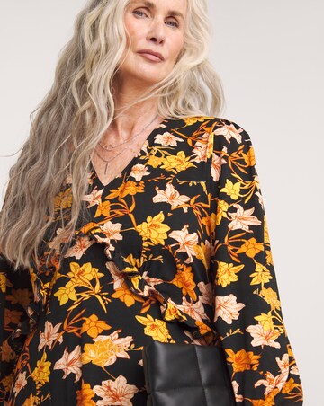 Joe Browns Glourious Golden Leaves Midaxi Jersey Dress