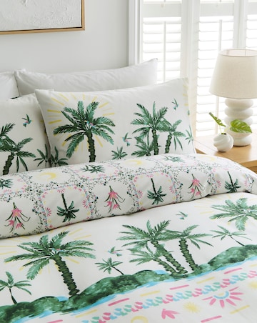 Ariana Palm Cotton Blend Duvet Cover Set