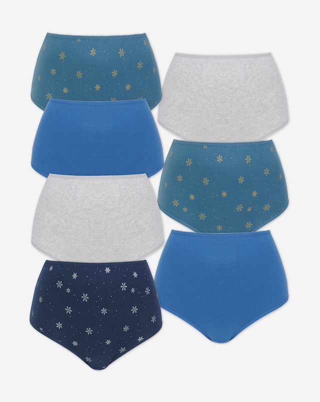 Pretty Secrets (7 Pack) Full Fit Knickers Snowflakes