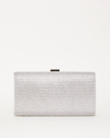 Silver Diamante Clutch Bag