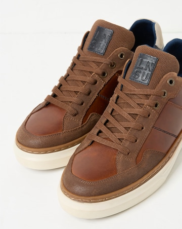 FatFace Reid Skater Trainer - Tan Brown