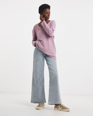 Soft Touch V-Neck Longline Top