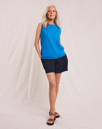 Julipa Pure Cotton Textured Button Back Top