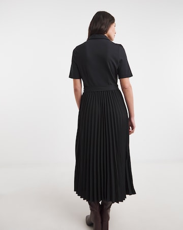 Tommy Hilfiger Mix Pleat Short Sleeved Polo Dress