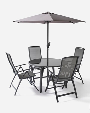 Havana Charcoal 1.2m Reclining Dining Set