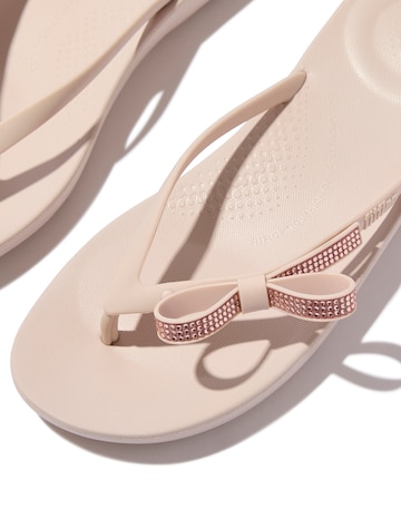 FitFlop Rose Iqushion Glitz-Bow Flip-Flops - Standard Fit (D)