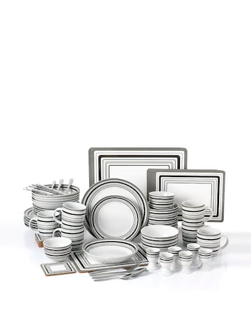 Waterside Brompton Grey 80 Piece Dinner Set