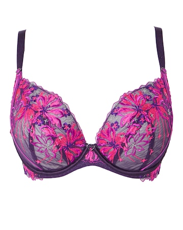 Ann Summers Esteemed DD+ Plunge Wired Bra Bright Purple