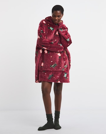 Pretty Secrets Scottie Dog Fleece Hooded Lounge Dress